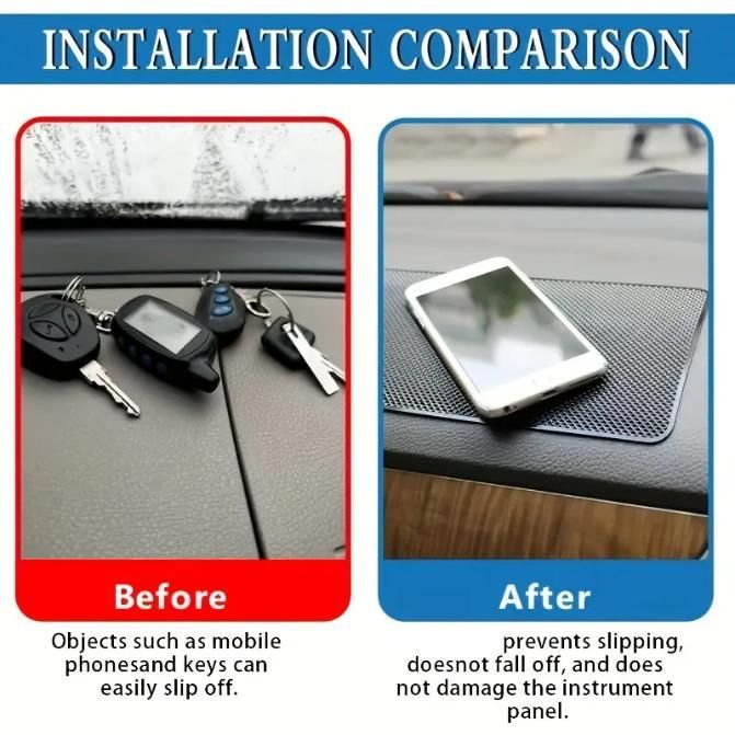 AMU High-Temperature Resistant Silicone Car Dashboard Mat - Non-Slip