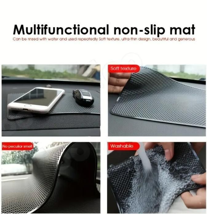 AMU High-Temperature Resistant Silicone Car Dashboard Mat - Non-Slip