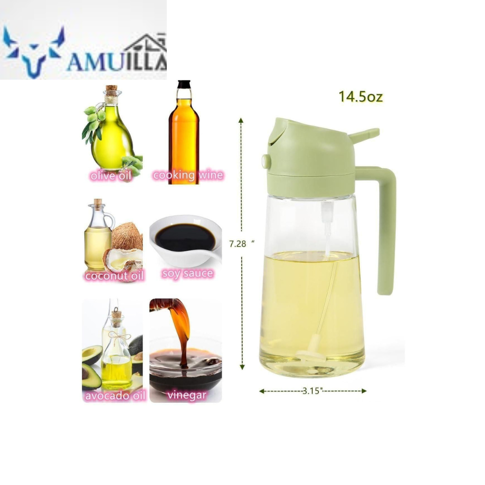 500ML 2 in 1 Oil Sprayer Dispenser