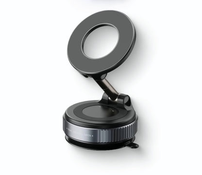 AMU Magnetic Car Phone Holder – Reinforced Vacuum Suction, 360° Rotation, Mag Safe Compatible, Ultra-Strong Mount for Car, Gym, Mirror, iPhone & Android